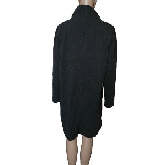 J Jill Pure Jill Charcoal Gray Cowl Neck Front Seam Sweatshirt Dress size L - Picture 3 of 8